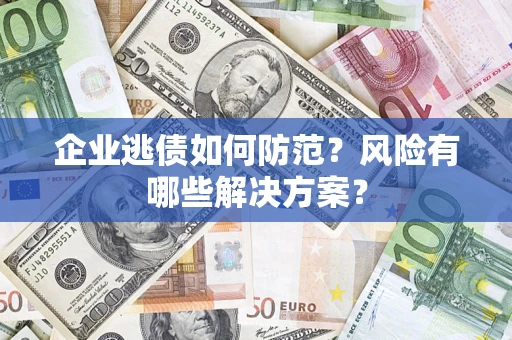 武汉企业逃债如何防范？风险有哪些解决方案？