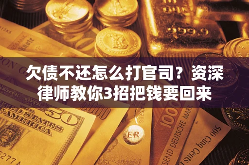 武汉欠债不还怎么打官司？资深律师教你3招把钱要回来