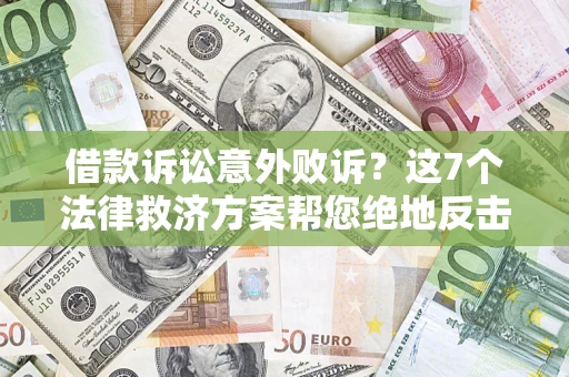 武汉借款诉讼意外败诉？这7个法律救济方案帮您绝地反击！