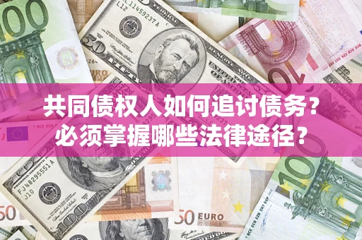 武汉共同债权人如何追讨债务？必须掌握哪些法律途径？