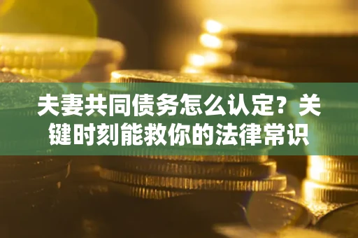 武汉夫妻共同债务怎么认定？关键时刻能救你的法律常识